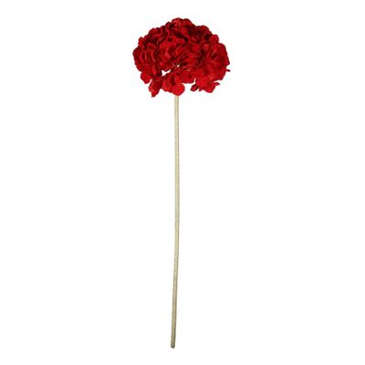 Large Velvet Hydrangea Stem - Red /Gold - H75 x 20cm