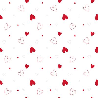 Red Dotty Hearts Film - 80cm x100m