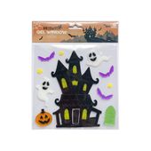 Spooky Haunted House Gel Window Sticker - Small Pack