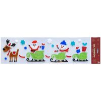 Santa Sledge Gel Window Stickers - Large Pack
