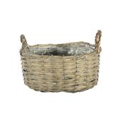 Oval Split  Willow Basket - Full Willow Ears/Rim and Liner - 26x21xH12cm