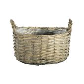 Oval Split  Willow Basket - Full Willow Ears/Rim and Liner - 31x24xH14cm