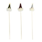 12cm Gnome with Star Hat on 50cm Stick - x4 Grey x4 Green x4 Burgundy - Box of 1