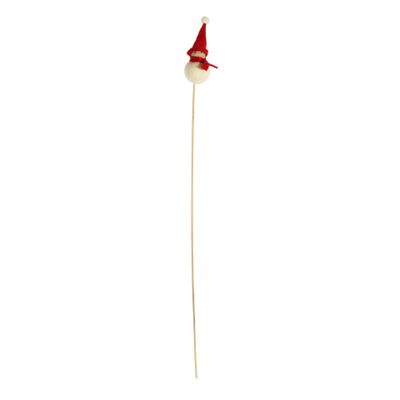 10cm Felt Snowman With Red Hat  on 50cm Pick - Box of 12