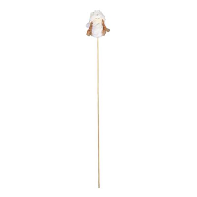 8cm Fuzzy Angel With White Hat on 50cm Stick - Box of 12