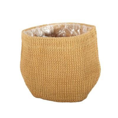 Jute Nursery Basket with Liner - 16x16cm