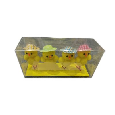 4 Chicks with Hats in PVC Box