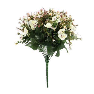 Pembroke Satin Pansy Mixed Bush x 13 - White
