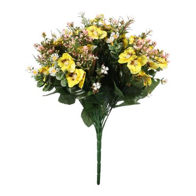Pembroke Satin Pansy Mixed Bush x 13 - Yellow
