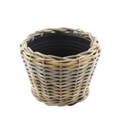 Drypot Split Rattan Basket - Grey - Dia 33cm x H24cm                            