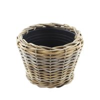 Drypot Split Rattan Basket - Grey - Dia 33cm x H24cm                            