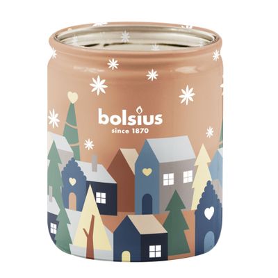 Bolsius True Glow Silent Night Fragrance Sleeved  Glass - 82 x 68mm
