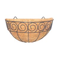 35cm Scroll Design Wall Basket with Coco Liner