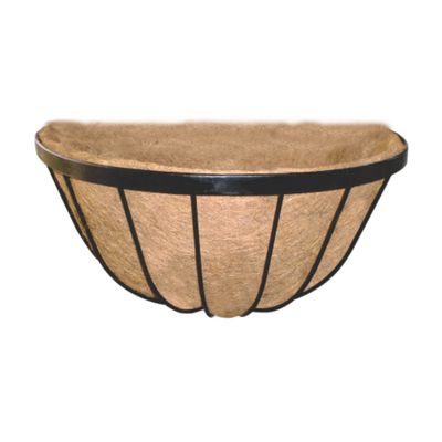 40cm Wrought Iron Wall Basket with Coco Liner