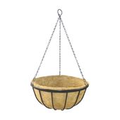 14" Round Georgian Hanging Basket  with Coco Liner & Chain