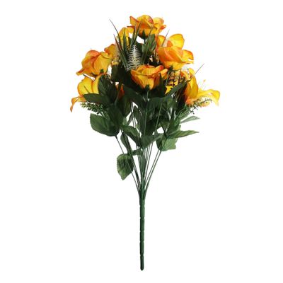 Pembroke Diamond Rose with Lilies Mixed Bush x 18 - Yellow/Orange