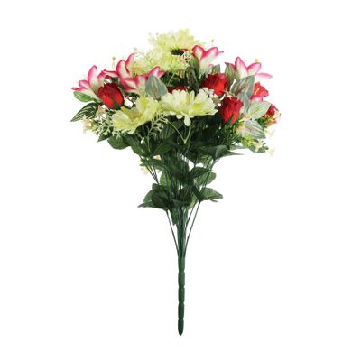 Pembroke Gerbera, Rose and Lilies Mixed Bush x 24 - Red