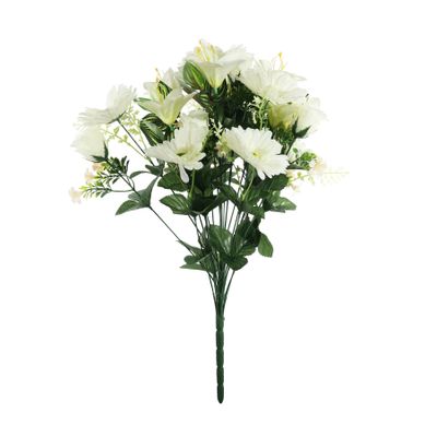 Pembroke Gerbera, Rose and Lilies Mixed Bush x 24 - White
