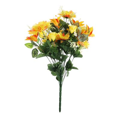 Pembroke Gerbera, Rose and Lilies Mixed Bush x 24 - Yellow