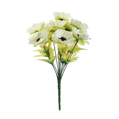 Pembroke Satin Anemones Mixed Bush x 12 - Cream