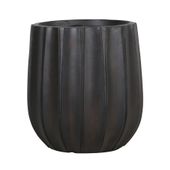 Hortus Outdoor - Wide Ribbed Planter Set x 3 - Black