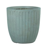 Hortus Outdoor - Ribbed Planter Set x 3 - Grey/Green