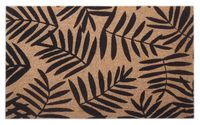 Doormat - Black Fern Print - 45x75cm