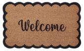 Doormat  - Scalloped Edge Welcome  - 45x75cm