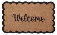 Doormat  - Scalloped Edge Welcome  - 45x75cm