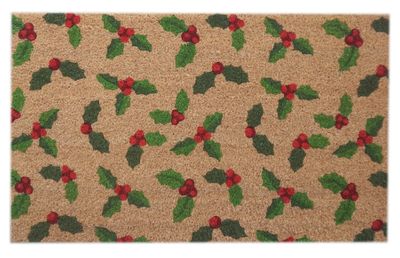 Doormat - Holly with Berries - 45x75cm