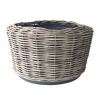 Drypot Jumbo Rattan Basket - Grey - Dia 100cm x H70cm                           