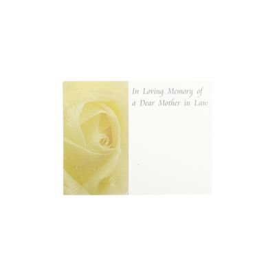 Small Card - In Loving Memory - Dear Mother in Law - Pk 50