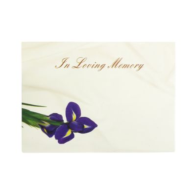 Large Card - In Loving Memory - Purple Iris - Pk6