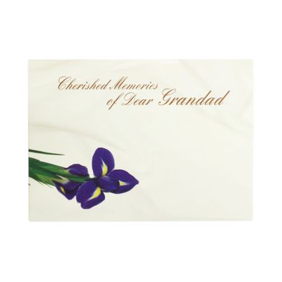 Large Card - Memories Dear Grandad - Purple Iris - Blank - Pk6