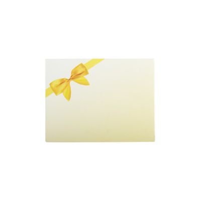 Small Card - Blank Card -Yellow Bow - Pk 50