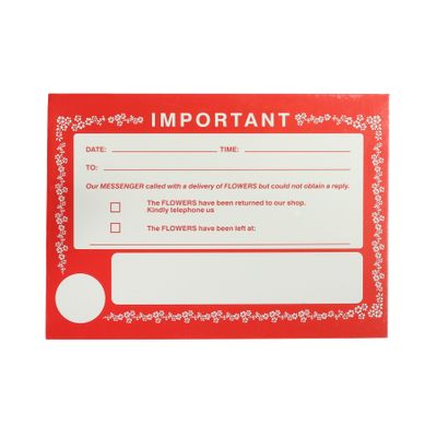 Large Card -Messenger Calling Card  - Pk6