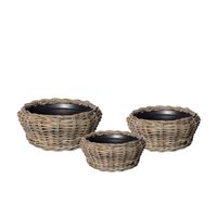 Drypot Rattan Bowls - Set of 3