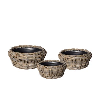 Drypot Rattan Bowls - Set of 3