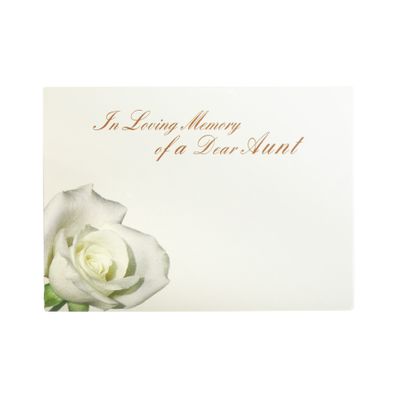 Large Card - In Loving Memory of a Dear Aunt - Pk6