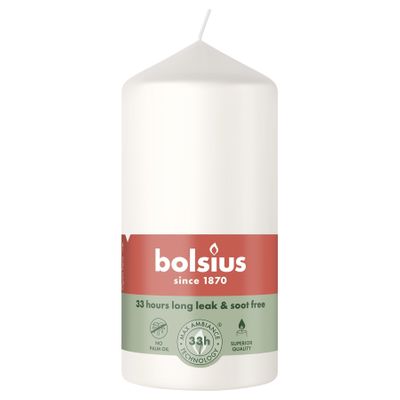 Bolsius Essentials Pillar Candle - 120 x 58mm - Cloudy White