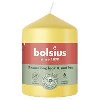 Bolsius Essentials Pillar Candle - 80 x 58mm - Sunny Yellow