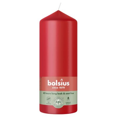 Bolsius Essentials Pillar Candle - 150 x 58mm - Delicate Red