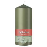 Bolsius Essentials Pillar Candle  - 130 x 68mm - Fresh Olive