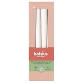 Bolsius Essentials Tapered Candles - 245 x 24mm Box 4 - Cloudy White