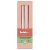 Bolsius Essentials Tapered  Candles - 245 x 24mm Box 4 - Misty Pink 