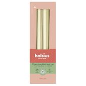 Bolsius Essentials Tapered Candles-245 x 24mm Special-Box 4- Met White Silver