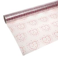 Cellophane Print Heart Confetti 80cm x 100m