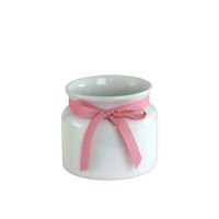 Ceramic Gloss White + Ribbon 9cm