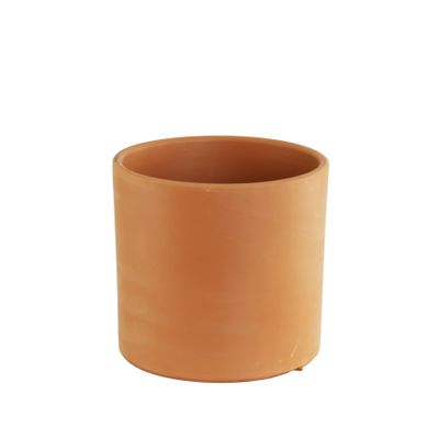 TR24 Terracotta Cyloindrical 12cm Flat Bottom