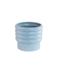 Light BLue Ribed pot 13.5cm